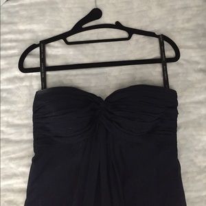 Bill Levkoff navy blue bridesmaid dress