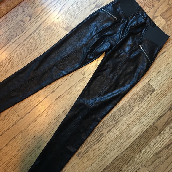Pants - HIGH WAIST SHINY LEGGINGS