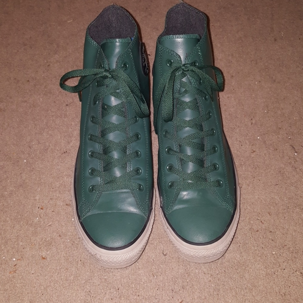 Green rubberized Converse All Star Chuck Taylor