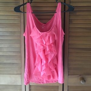 Cute Pink Ruffled Tank