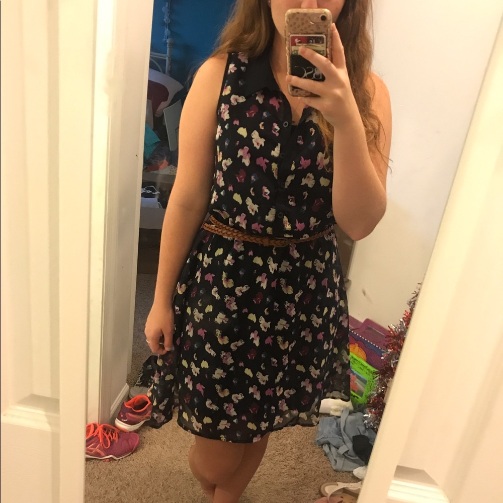 Floral high low dress