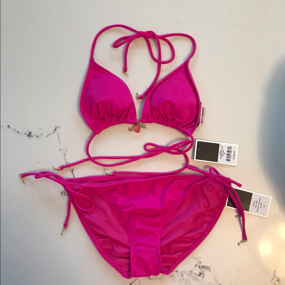 NWT JUICY COUTURE ANA CAPRI PINK SZ M