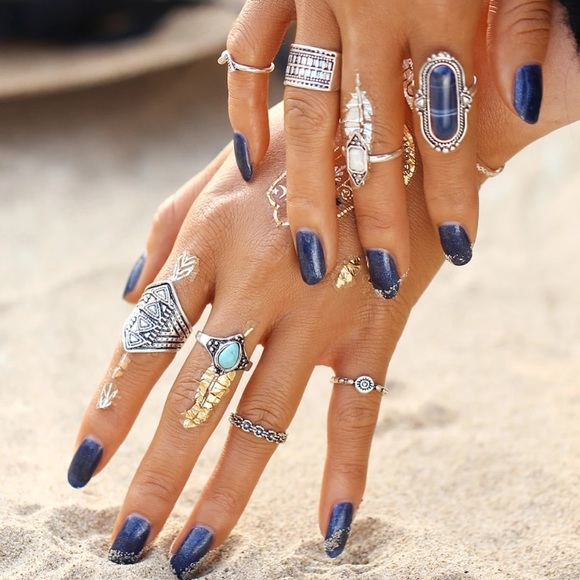 Jupiter ✶ Stone Midi Rings Set ✶ - Picture 3 of 8