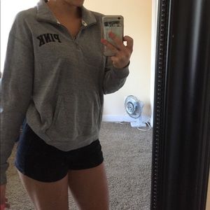Victoria's Secret pink 3/4 zip sweatshirt