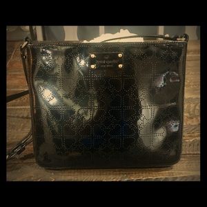 Kate Spade black patent leather crossbody