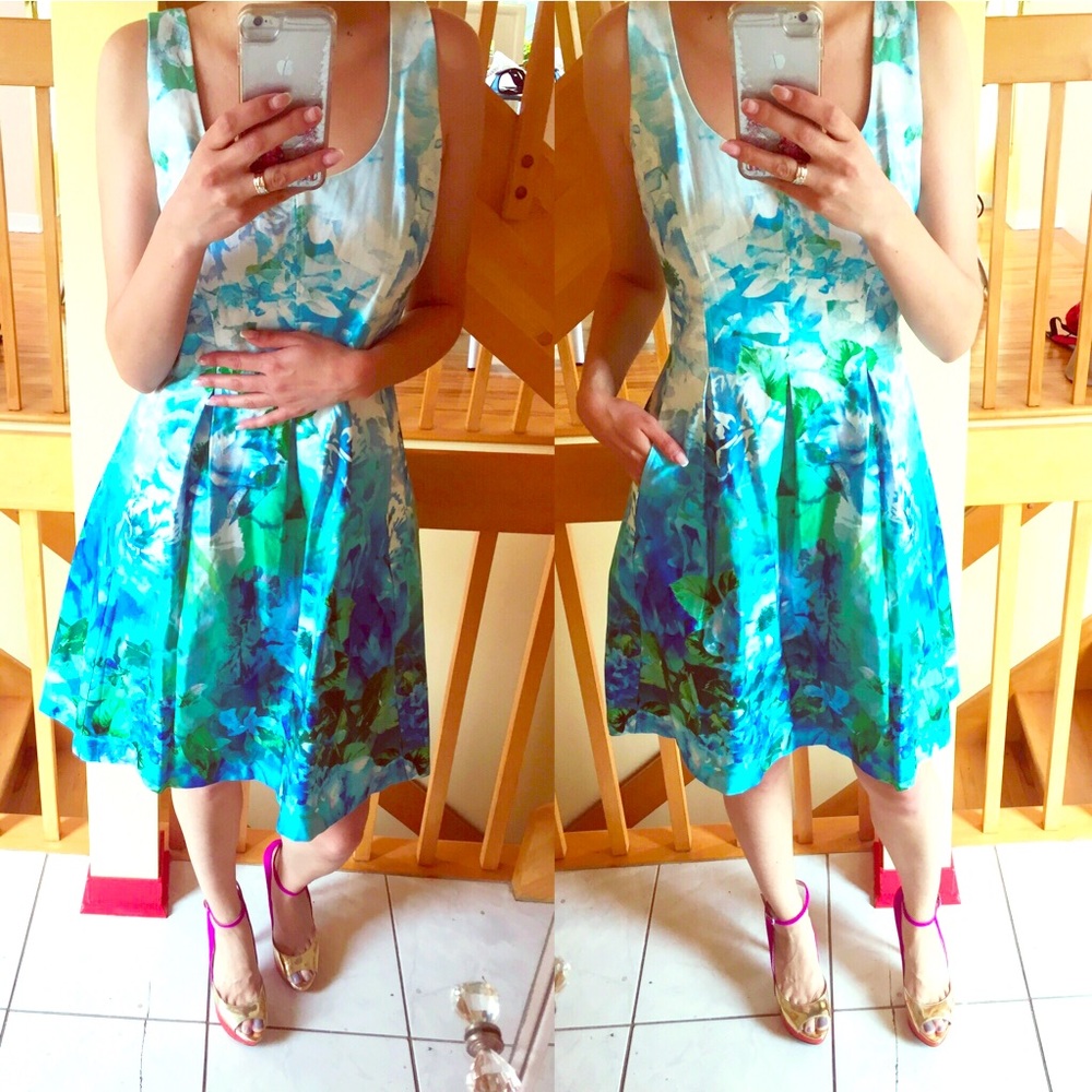 New Nine West Blue Summer Dress 100% cotton