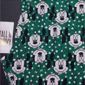 Disney LuLaRoe Minnie Mouse TC Leggings Green