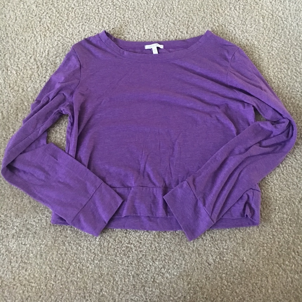 Brand new without tags cropped purple tee