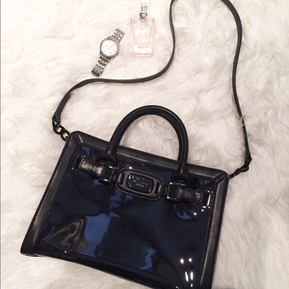 Michael Kors Hamilton Frame Out Patent Black