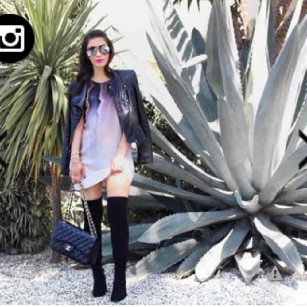 Steve Madden Emotion black velvet boots