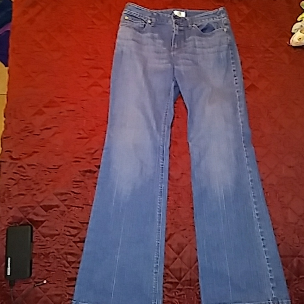 Ann Taylor LOFT Flare leg denim blue jeans