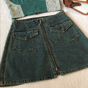 Vintage denim zipper skirt size 3 super cute!