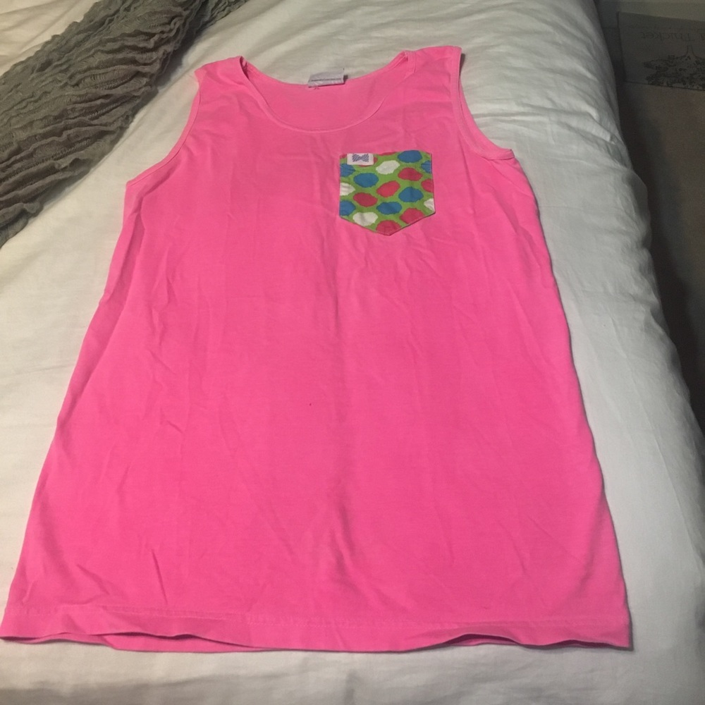 Hot pink fraternity collection tank top