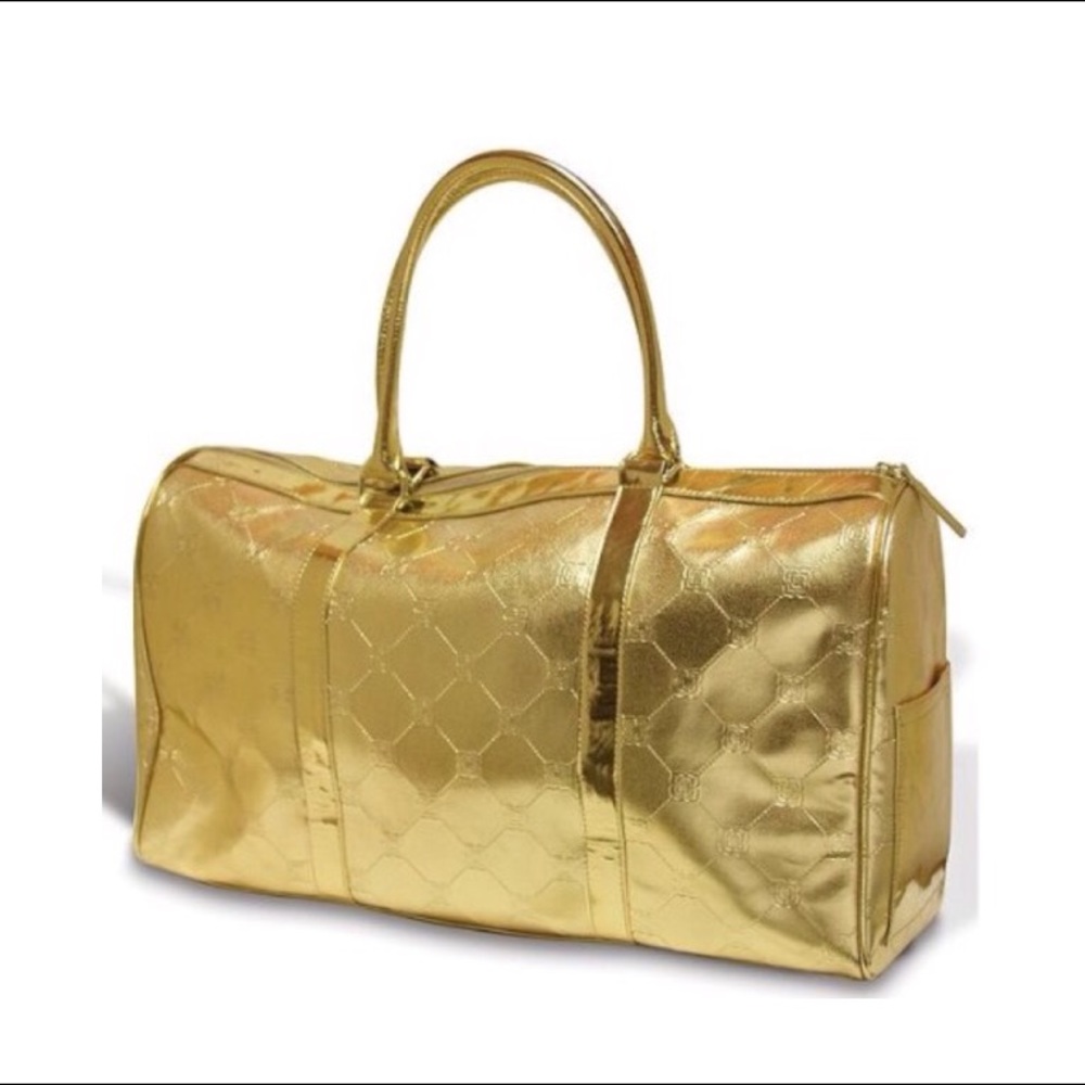 ❤️BCBG Gold Metallic Overnight Duffle Bag❤️