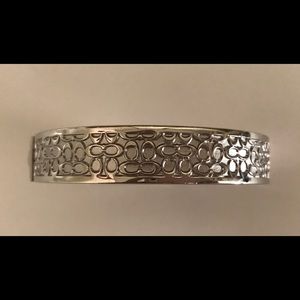 Coach Silver Bangle Bracelet