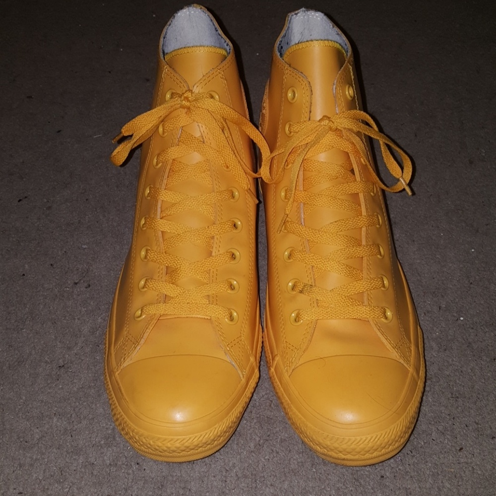 Yellow rubberized Converse All Star Chuck Taylor