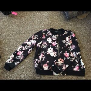 Plus Size Forever 21 floral bomber Jacket