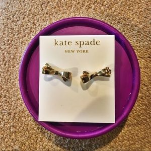 Kate Spade Gold Bow Studs - Never worn
