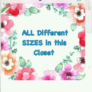 All Different sizes in this closet