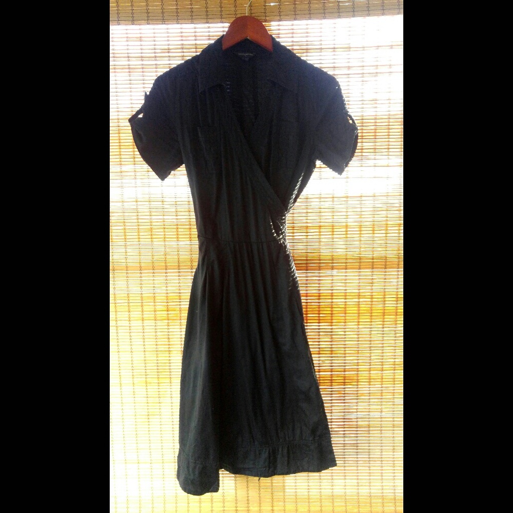 Banana Republic Black Wrap Dress