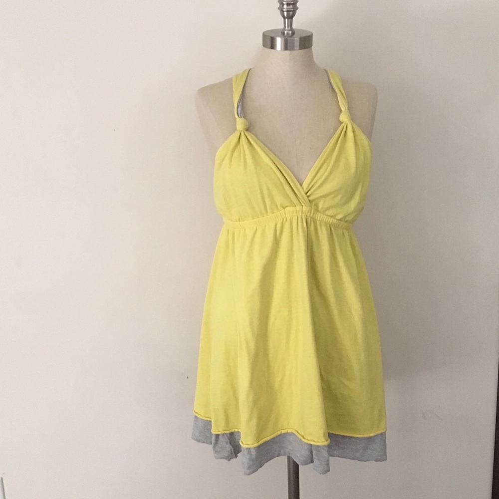 Size Large knit, reversible halter mini dress