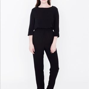 American Apparel Rayon Jumpsuit in Black