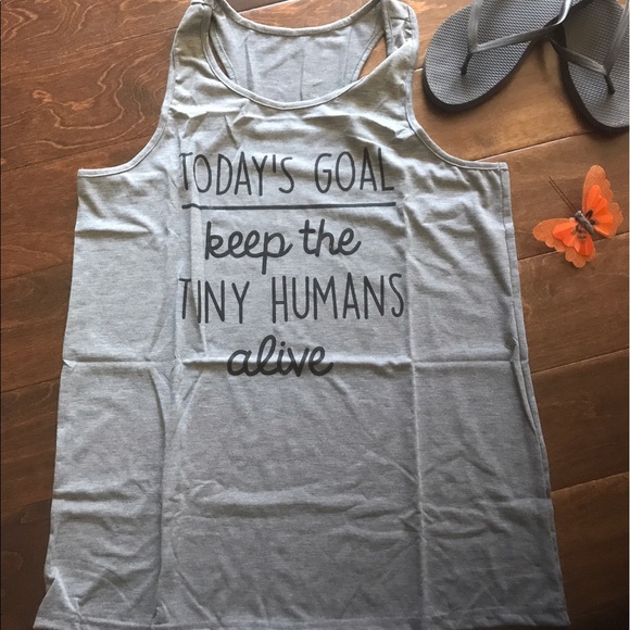 🦋 ONE LEFT 🦋 Gray Racerback Tank Top - Picture 5 of 6