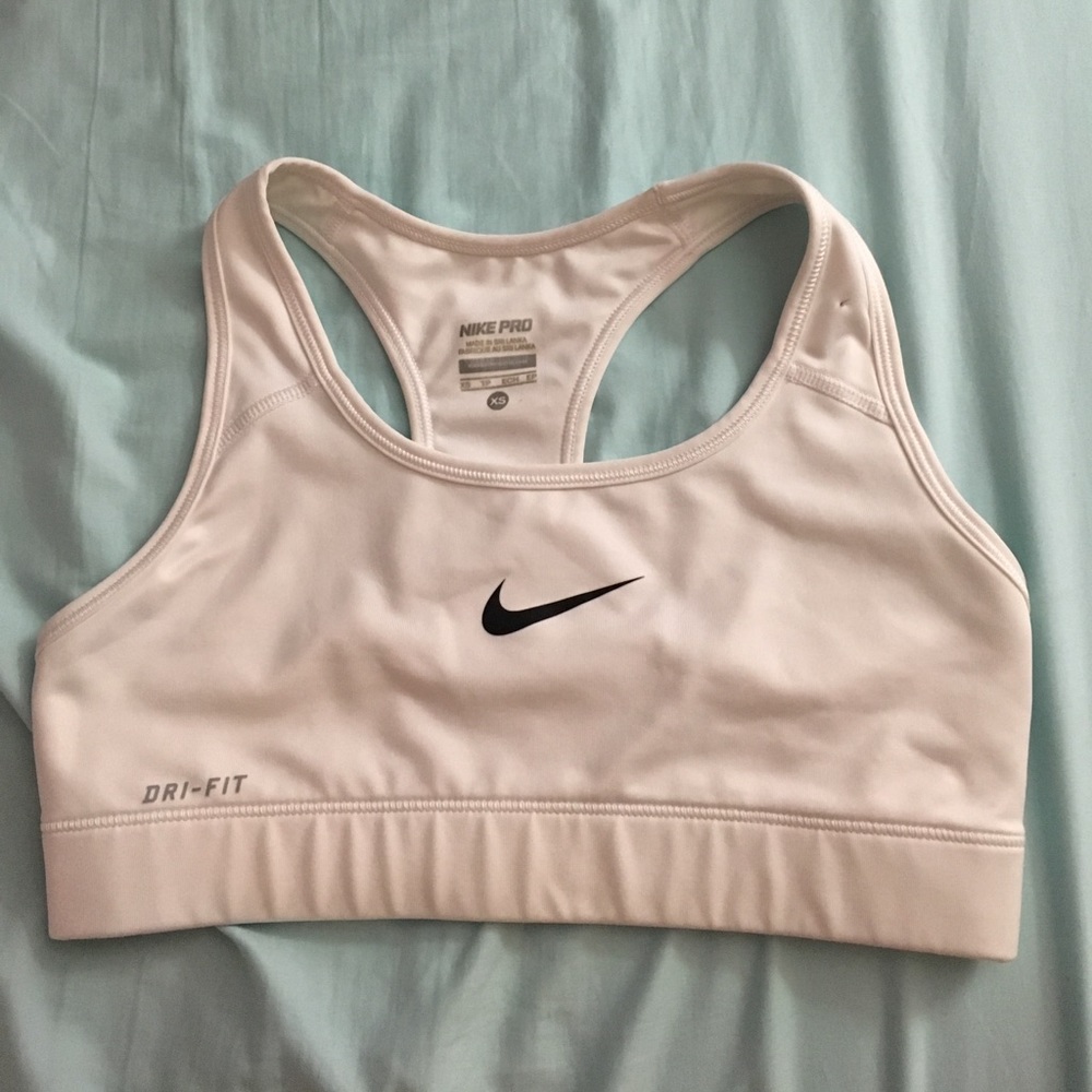 Nike White Sports Bra