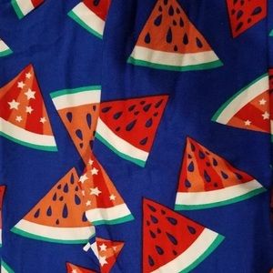 LuLaRoe Tween AMERICANA watermelon leggings