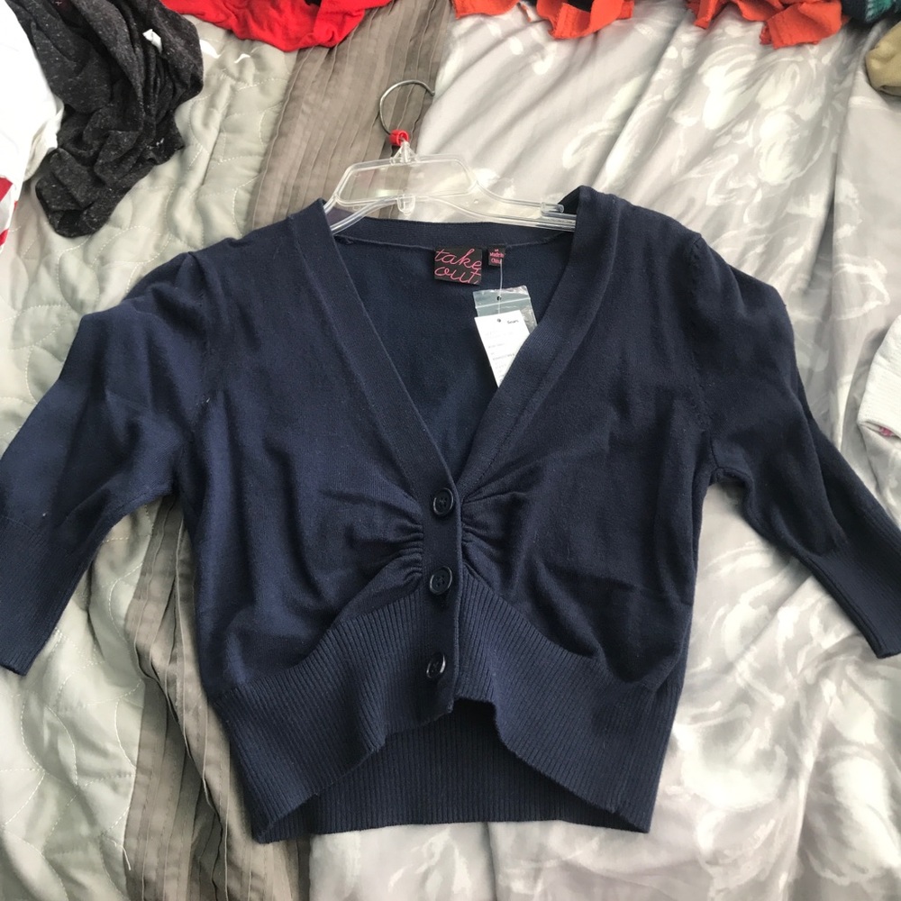 Navy cardigan