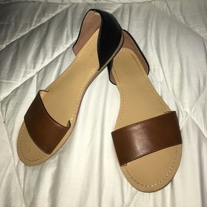 Brown and Black Sandals