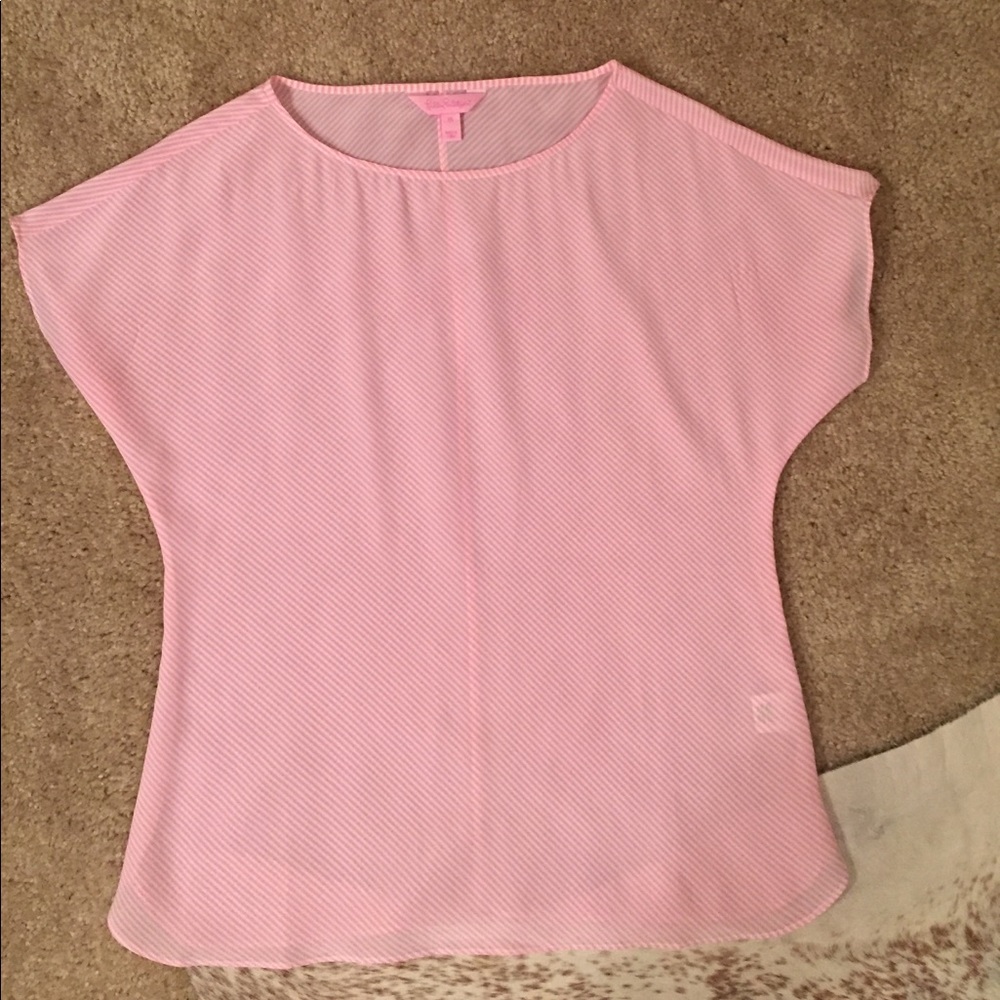 Lilly Pulitzer Guava Top- size XS! 100% silk!