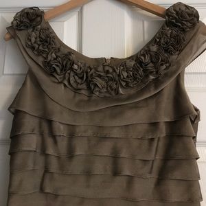 Olive colored layered dress