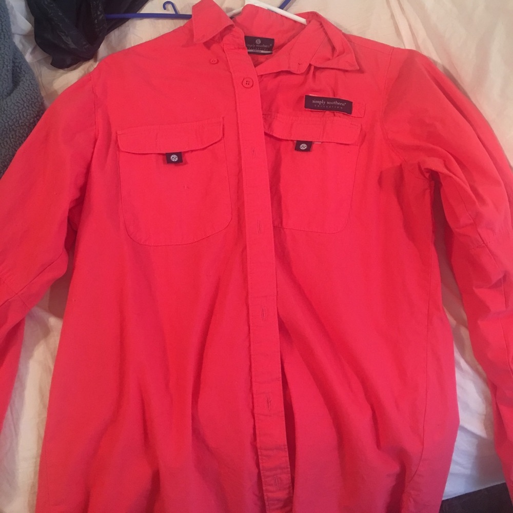 Pink button up