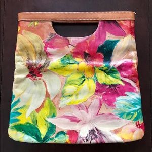 Maurizio Tahiti Painted Floral Clutch