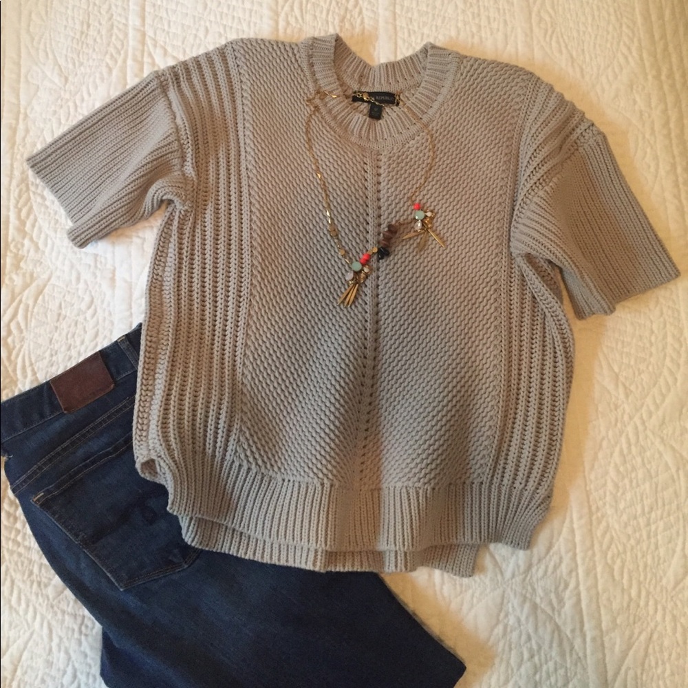 Banana Republic Gray Knit Sweater