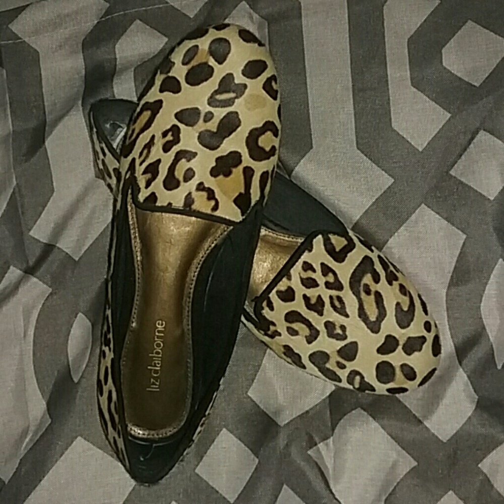 NWOT Leopard Liz Claiborne Loafers