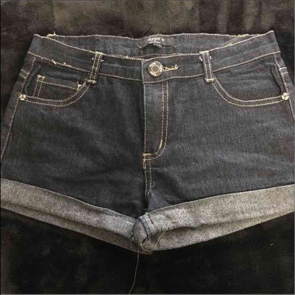 Dark blue jean shorts
