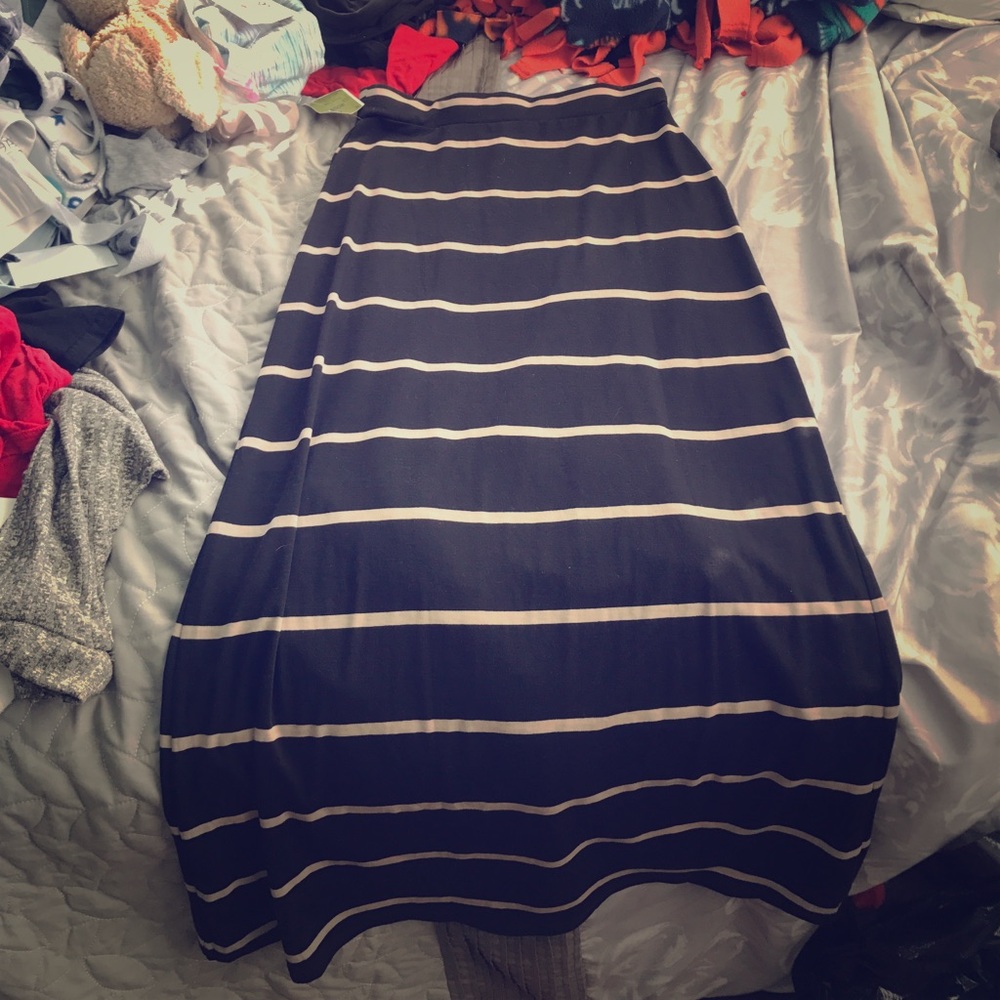 Black and Tan maxi skirt