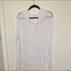 Brandy Melville White Long Sleeved Hoodie
