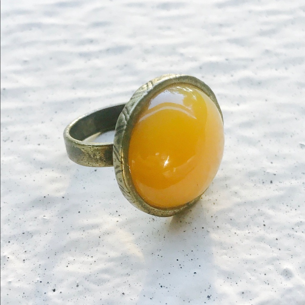 Yellow/Gold Marigold Dome Ring