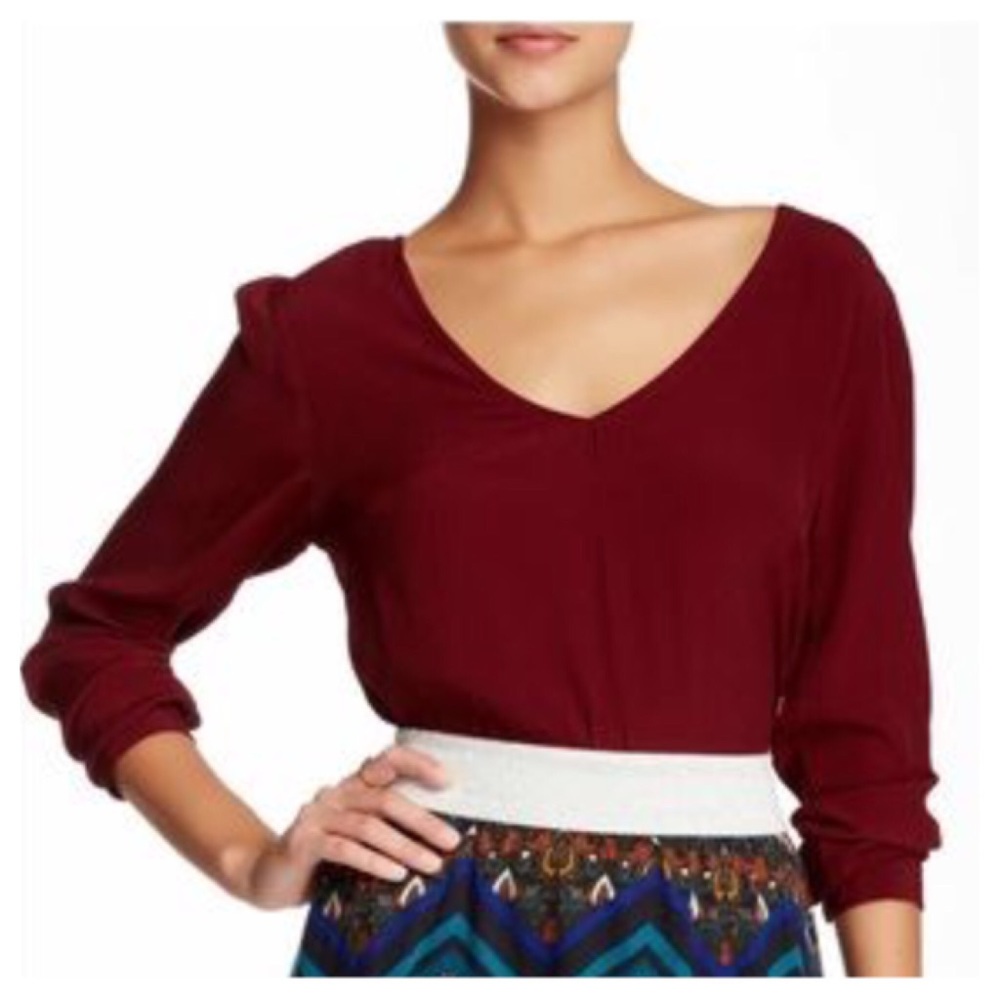 Red Long Sleeve Sienna Top