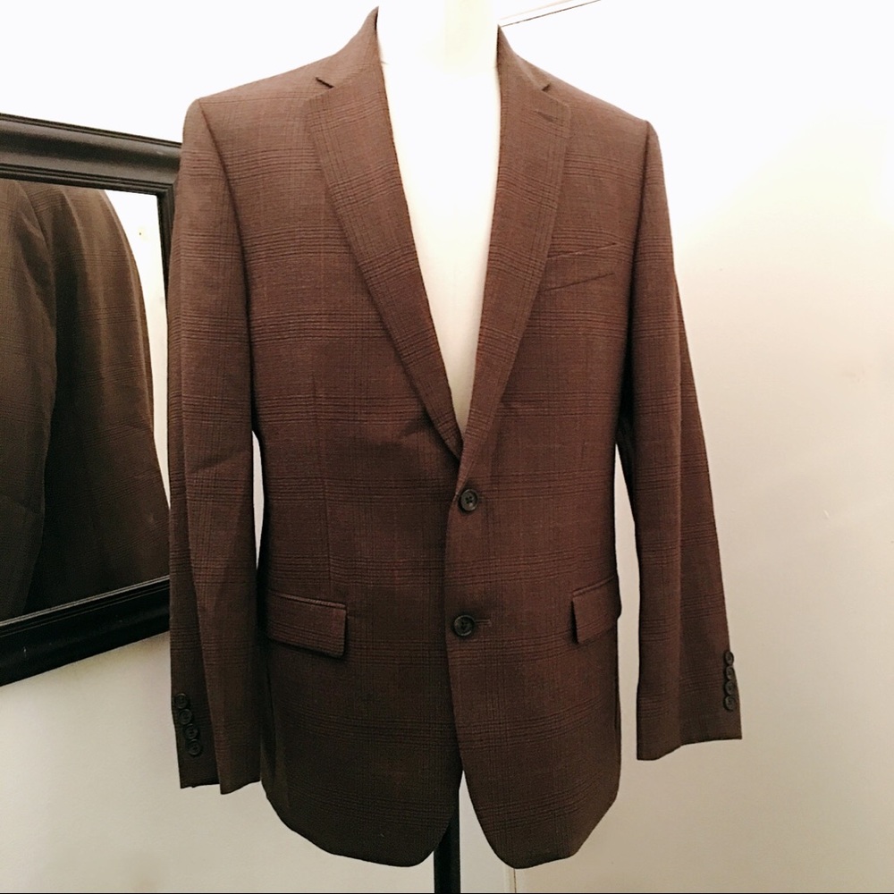 Lauren Ralph Lauren Brown Glen Plaid Blazer - 42R