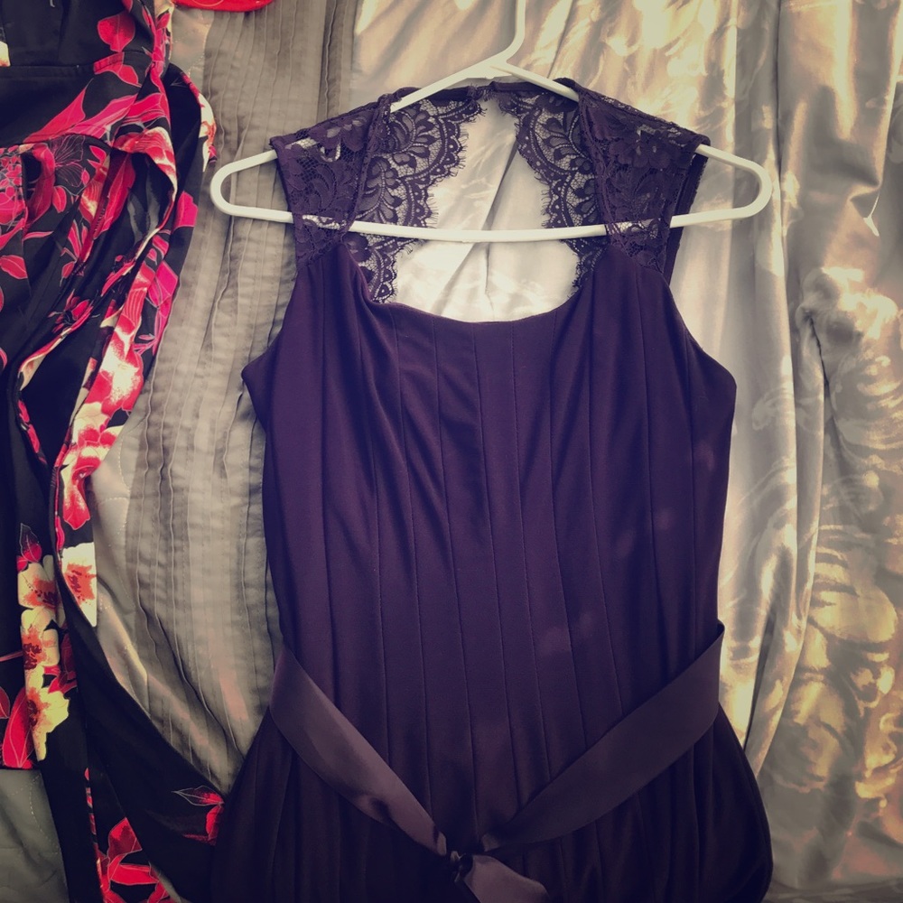 Elegant  Lacey plum dress