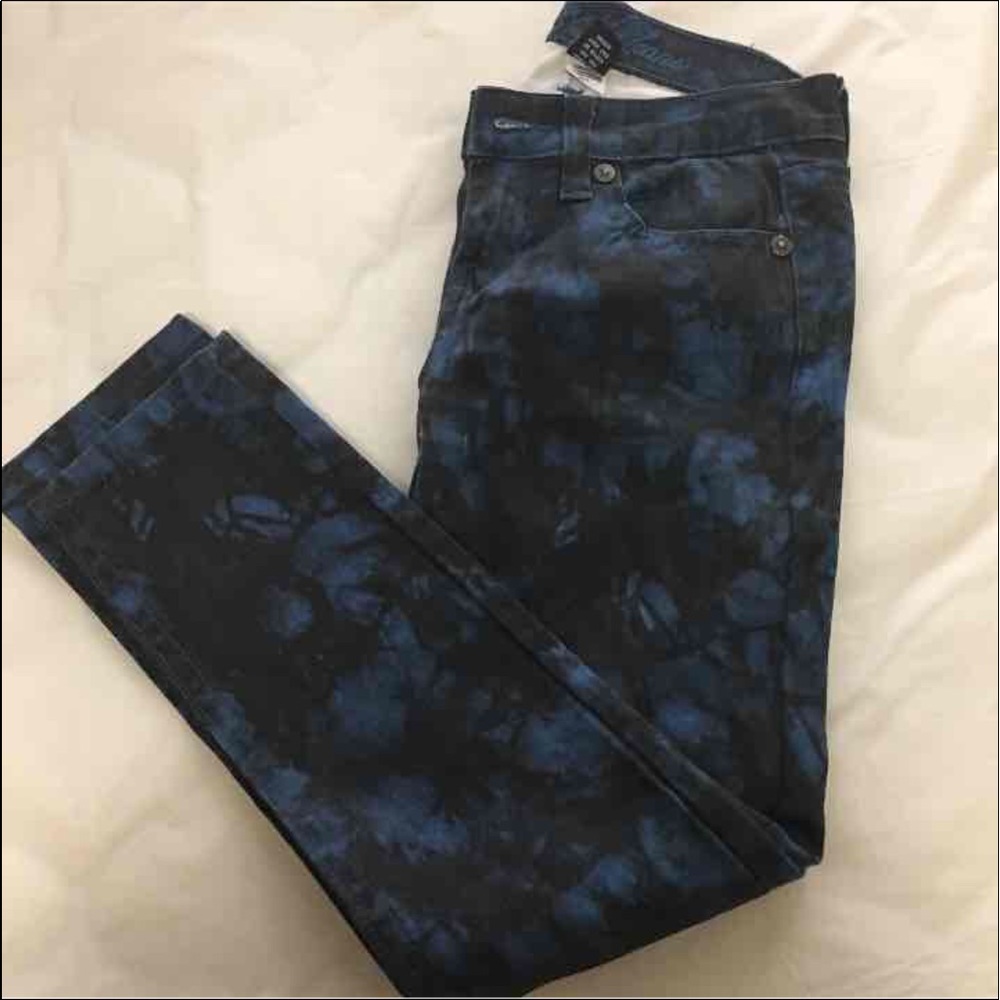 Black and blue jeans