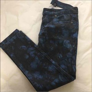 Black and blue jeans