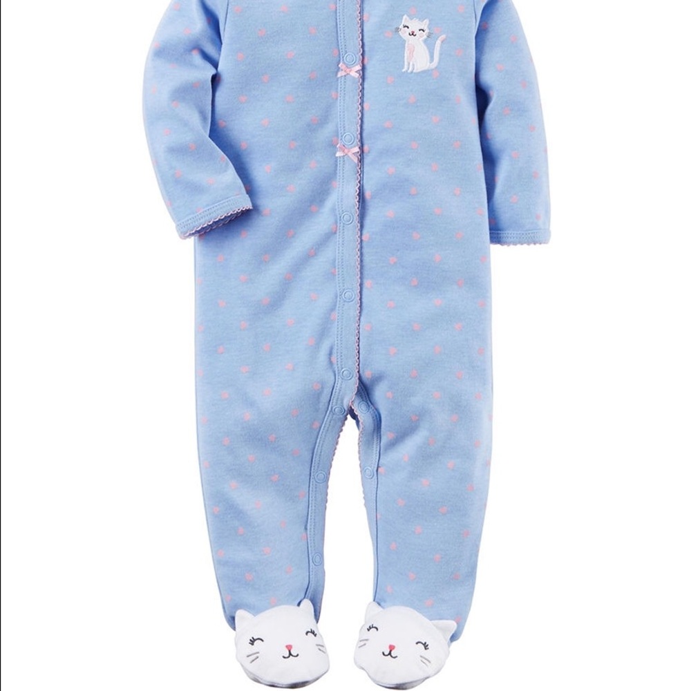 Carters cat sleep & play and heart bib