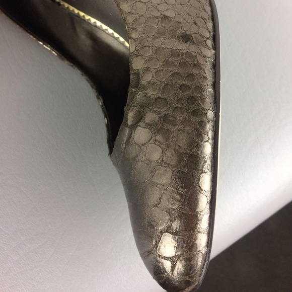 NICOLE MILLER Bronze Heels Size 11 - Picture 3 of 6