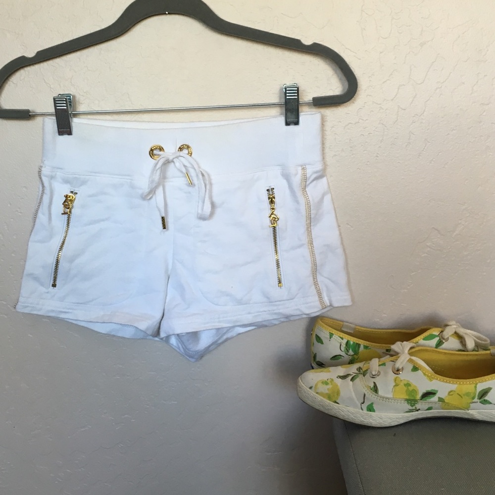 Bebe white sweat shorts