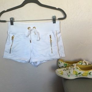 Bebe white sweat shorts